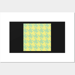 Orchard Houndstooth - Green and Yellow Posters and Art